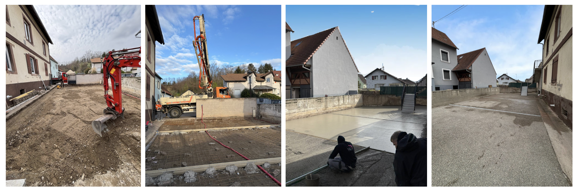 Création complète de parking privé en béton désactivé 🅿️